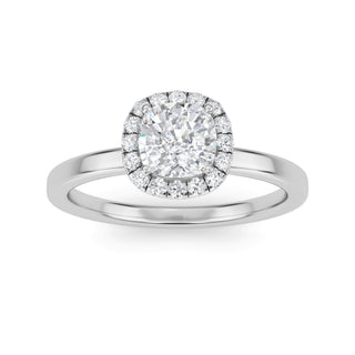 Cushion Cut Halo Pavé Engagement Ring 1.0 ct