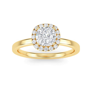 Cushion Cut Halo Pavé Engagement Ring 1.0 ct