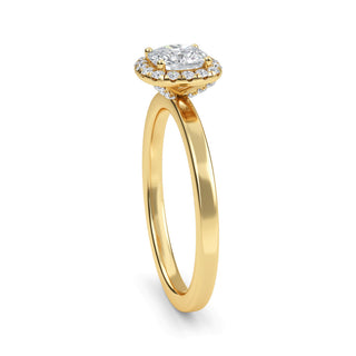 Cushion Cut Halo Pavé Engagement Ring 1.0 ct