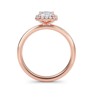 Emerald Cut Halo Engagement Ring 1.0 ct