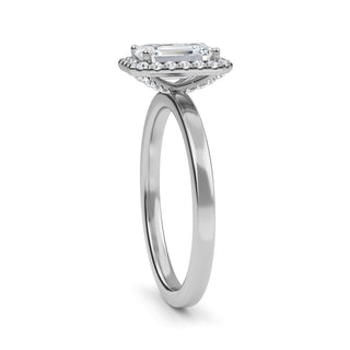 Emerald Cut Halo Engagement Ring 1.0 ct
