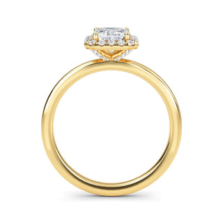 Emerald Cut Halo Engagement Ring 1.0 ct