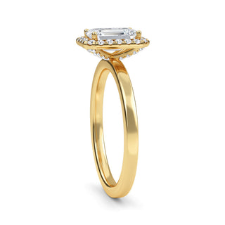 Emerald Cut Halo Engagement Ring 1.0 ct