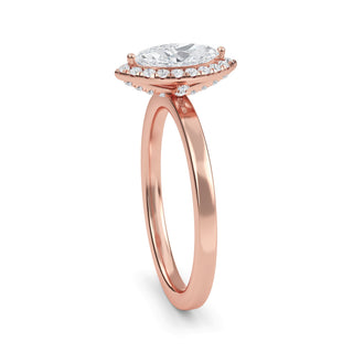Marquise Cut Halo Engagement Ring 0.5 ct