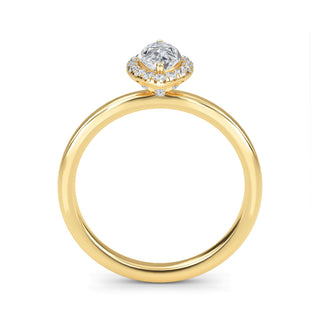 Marquise Cut Halo Engagement Ring 0.5 ct
