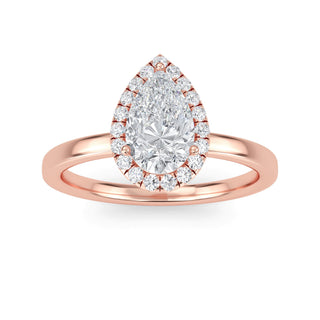 Pear Cut Halo Engagement Ring 1.5 ct
