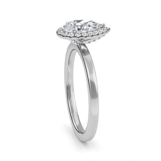 Pear Cut Halo Engagement Ring 1.5 ct