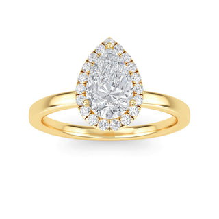Pear Cut Halo Engagement Ring 1.5 ct