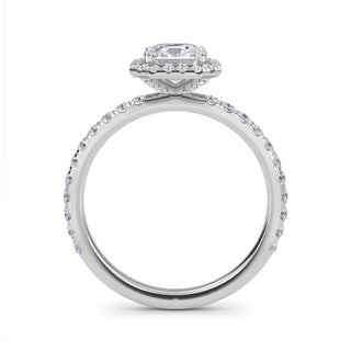 Asscher Cut Halo Pavé Engagement Ring 1.0 ct