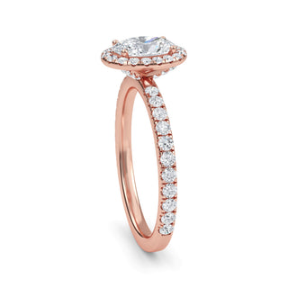 Oval Cut Hidden Halo Engagement Ring 1.0 ct