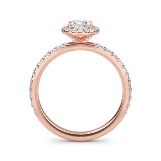 Oval Cut Hidden Halo Engagement Ring 1.0 ct