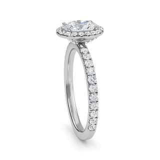 Oval Cut Hidden Halo Engagement Ring 1.0 ct