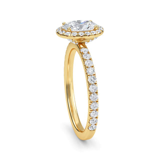 Oval Cut Hidden Halo Engagement Ring 1.0 ct