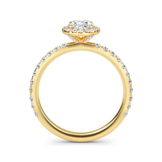 Oval Cut Hidden Halo Engagement Ring 1.0 ct