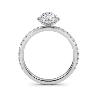 Pear Cut Halo Pavé Engagement Ring 1.0 ct
