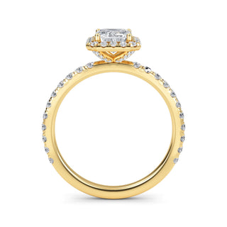 Emerald Cut Classic Halo Pavé Engagement Ring 1.0 ct