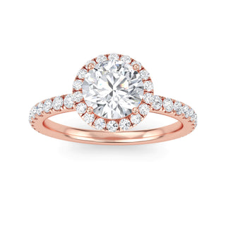 Round Cut Classic Halo Engagement Ring 0.8 ct