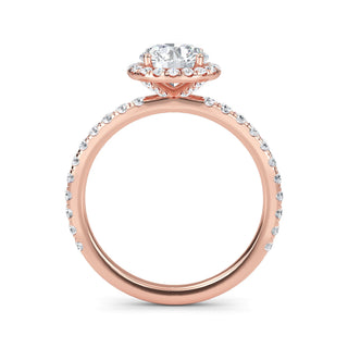 Round Cut Classic Halo Engagement Ring 0.8 ct