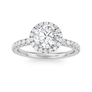 Round Cut Classic Halo Engagement Ring 0.8 ct