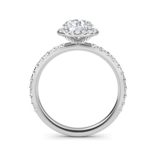 Round Cut Classic Halo Engagement Ring 0.8 ct
