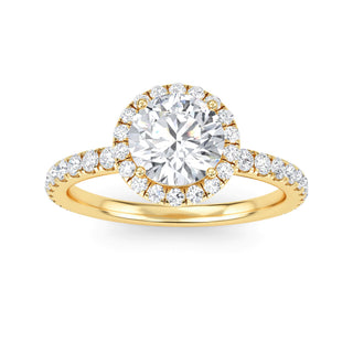 Round Cut Classic Halo Engagement Ring 0.8 ct