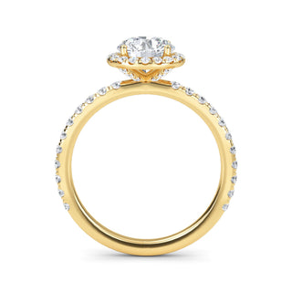 Round Cut Classic Halo Engagement Ring 0.8 ct