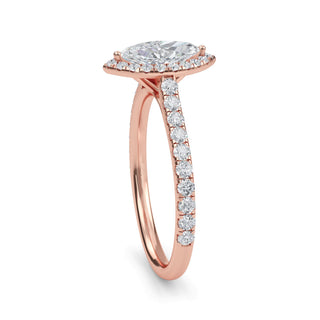 Princess Cut Halo Micro-Pavé Engagement Ring 1.0 ct