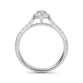 Princess Cut Halo Micro-Pavé Engagement Ring 1.0 ct