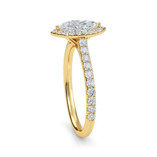 Princess Cut Halo Micro-Pavé Engagement Ring 1.0 ct