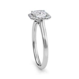 Asscher Cut Halo Cathedral Engagement Ring 1.0 ct