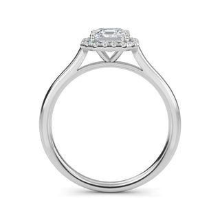 Asscher Cut Halo Cathedral Engagement Ring 1.0 ct