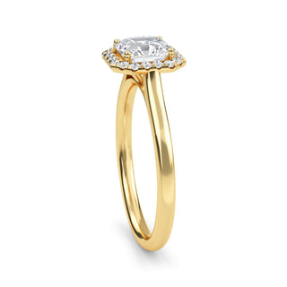 Asscher Cut Halo Cathedral Engagement Ring 1.0 ct
