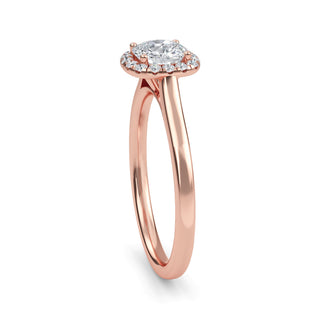Cushion Cut Halo Cathedral Engagement Ring 0.5 ct