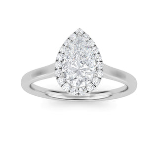 Pear Cut Halo Engagement Ring 1.0 ct