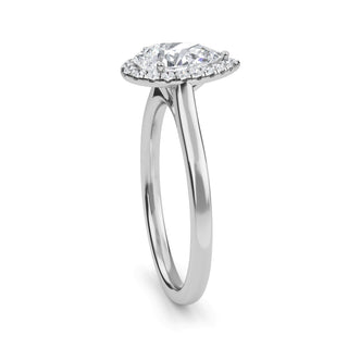 Pear Cut Halo Engagement Ring 1.0 ct