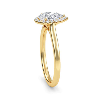 Pear Cut Halo Engagement Ring 1.0 ct