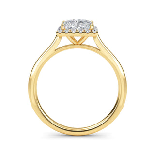 Princess Cut Halo Cathedral Engagement Ring 1.0 ct