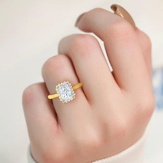 Radiant Cut Halo Engagement Ring 1.0 ct