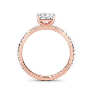 Princess Cut Refined Pavé Engagement Ring 1.0 ct