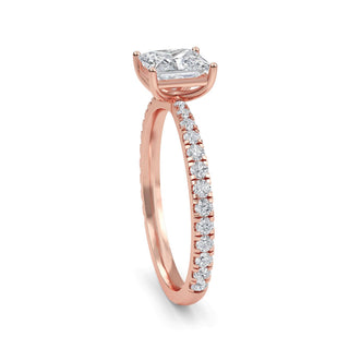 Princess Cut Refined Pavé Engagement Ring 1.0 ct