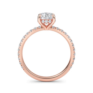 Round Cut Petite Pavé Engagement Ring 0.9 ct