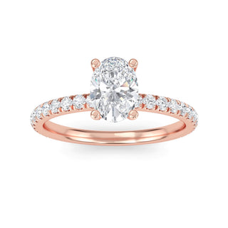 Oval Cut Signature Pavé Engagement Ring 1.0 ct