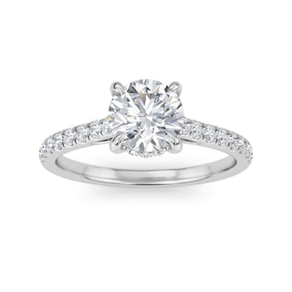 Round Classic Pavé Engagement Ring 1.0 ct