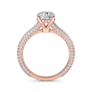 Round Cut Pavé Engagement Ring 1.0 ct