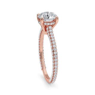 Round Cut Pavé Engagement Ring 1.0 ct