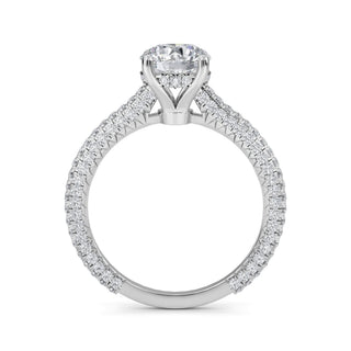 Round Cut Pavé Engagement Ring 1.0 ct