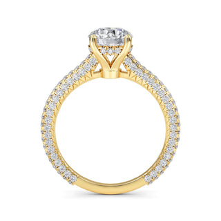 Round Cut Pavé Engagement Ring 1.0 ct
