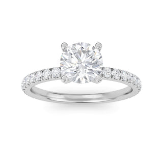 Round Cut Signature Pavé Engagement Ring 1.0 ct
