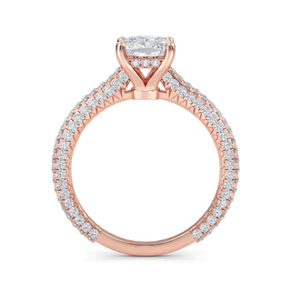 Cushion Cut Pavé Engagement Ring 1.0 ct