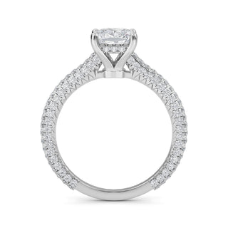 Cushion Cut Pavé Engagement Ring 1.0 ct